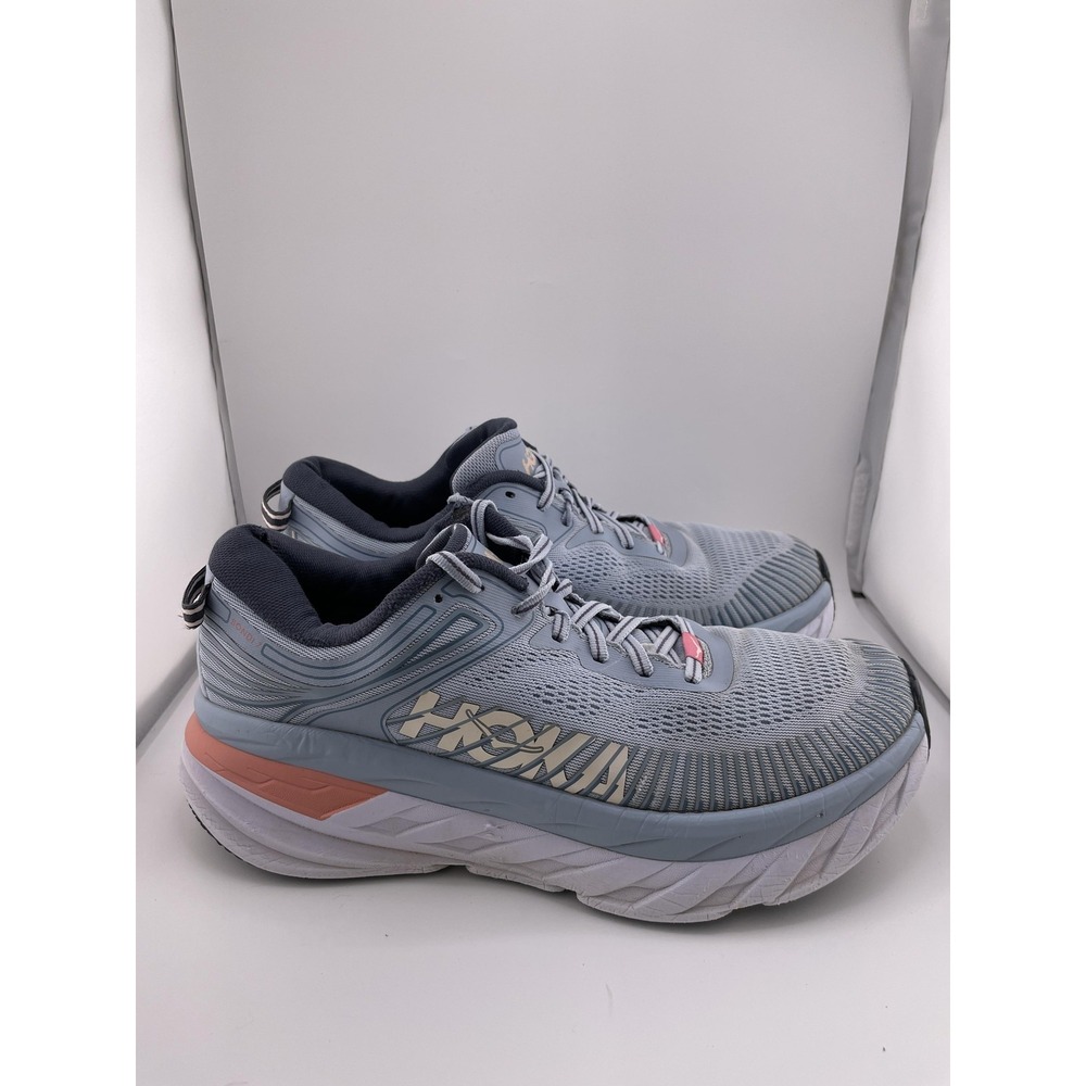 HOKA ONE ONE Bondi 7 Running Shoes Mens Size 10 Blue Gray Max Cushion Road Gym - Picture 8 of 15